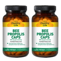 Country Life Bee Propolis Caps 컨트리라이프 비 프로폴리스 500mg 100베지캡슐 2팩, 100개입
