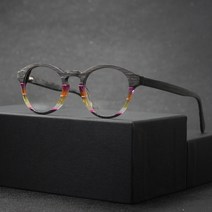 아티스트 수제 뿔테 안경 우드 퍼플 안경테 남자 여자 나무 안경태