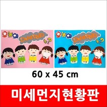 미세먼지현황판/미세먼지알림판 게시판 게시판꾸미기 현황판 오늘의날씨 환경미화 현황판꾸미기 미세먼지현황, 하늘색