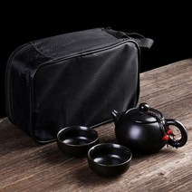 전통다기세트 다기세트 한국 전통 다기세트 이천 휴대용 세라믹 차 세트 중국어 쿵푸 teaset 주전자 여행자 teaware with bag teaset 가이완 차 컵 다도, 열하나