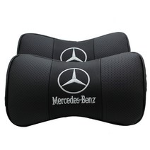 오토데코 벤츠(BENZ) 차량용 목쿠션 기능성 목베개 가죽쿠션 벤츠 악세사리, 벤츠 가죽목쿠션:블랙(낱개1개가격), 1개