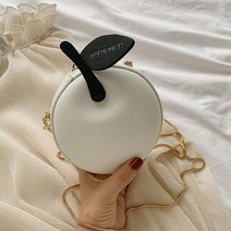 EV4022 큐티 사과모양 유니크 체인끈 여성 미니백
