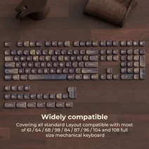 XVX MOA 프로필 다크 호두 나무 테마 PBT 세관