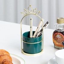 크렘드라크렘 크라운 티스푼 티포크 수저통, 화이트