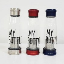 RT 내열유리 마이보틀 420ml 블루 물병 디자인보틀 차통, 단품