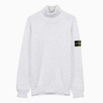 스톤 아일랜드 [명품]22FW 스톤아일랜드 와펜 패치 라이트 그레이 터틀넥 ..