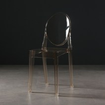 북유럽 투명 의자 레스토랑 카페 편집샵 아크릴 크리스탈 벤치 가정용 화장 의자, 투명 호박색 손잡이 없음