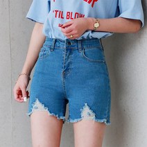 마이시즌 여성 뉴트로 데미지 반바지 팬츠 워싱 편해요 데일리