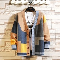 가을/겨울용 좋은 품질 빈티지 기하학 패턴 캐주얼 스웨터 가디건 남성/여성 스트리트웨어 루즈한 울 니트웨어 멀티 컬러