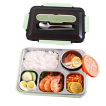 보온 도시락 통 박스 식판 직장인 학생 점심 반찬통, 블루 풀패키지
