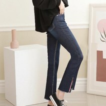 밑단 언발란스 컷팅 데일리 캐주얼 코디 기본 청바지