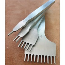 가죽공예 고급형 다이아몬드 치즐 3mm 4mm, 3mm(1+2+5+10)