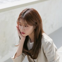 여성 똑딱이 붙임머리 헤어피스 부분 가발 씨컬펌 7피스, 투톤 브라운