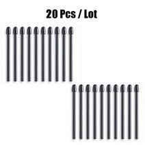 1 Lot 교체 가능 검정색 그래픽 드로잉 Wacom Pro Pen 2 / Intuos 3 4 Cintiq 16 22 Mobile Studio 용 표준 스타일러스 팁 펜촉, 20 Pcs