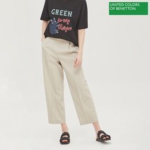 베네통 베네통 핀턱 밴딩 와이드팬츠 BAPT57131_BG