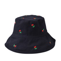마켓엘라 여성 여름 버킷햇 벙거지 체리 모자