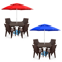 34종 야외파라솔세트 의자 테이블 4인 정원 비치 접이식 플라스틱 편의점, 파라솔세트30, 세트30