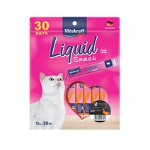 비타크래프트 리퀴드 스낵 15g 30개입 고양이간식, 오리+베타글루칸 30P