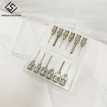 스테인레스 스틸 분배 접착제 주사기 바늘 팁 세트 대형 공간 정밀 장비 도구 12 개, 02 12PCS with box