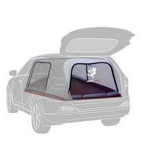 [울프라운치]가정 설치 간편한 SUV 차박 텐트 캠핑 차안 이너텐트 (SUV 5인~11인승 용), L (베이지)