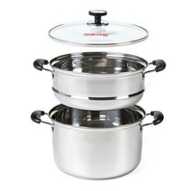 2단 찜기 찜냄비 24cm 만두 떡 조개찜그릇 수육찜기 대게찜솥 꽃게찜기 킹크랩찜기 만두찜통 대게찜통 찜솥, 상세페이지참조