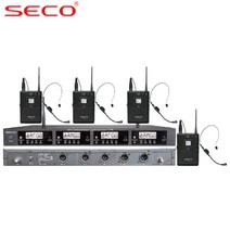 세코(SECO) S-7700RBH 4CH 고급 무선마이크 시스템 900Mhz 듀얼 충전기 별매! 바디팩 핸드 타입변경 가능 국산! 핀 헤드셋마이크 별매!, 벨트팩(헤드셋타입)