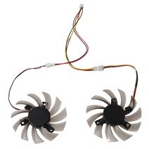 2PCS T128010SM 75mm 3PIN 냉각 팬 GTX 460 465 560 TI 580 650 750TI GT440 GT610 GT730 그래픽 카드 쿨러 팬