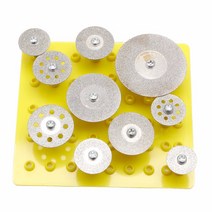 노란 케이스 금강석 3mm 그라인더날 다이아 컷팅휠 디스크 10종 세트