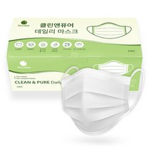 국내생산 클린앤퓨어 데일리 마스크 50매 MB 3중필터 부드러운 덴탈마스크 일반형, 400매