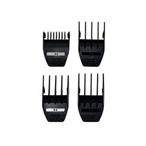 WAHL 왈 클리퍼 바리깡 Professional 피넛 가이드 4팩 #3166 1/81/2의 절단 길이 전문 스타일리스트 및 이발사용, Black _4 Piece Set
