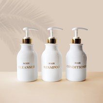 홈스토킹 욕실 디스펜서 골드&실버500ml, 1. 화이트 골드 500ml, 1. 볼드폰트, 1. SHAMPOO