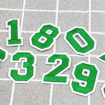 의류 패치 숫자 초록 열스티커 와펜 모자패치