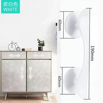 abs도어 문고리 무타공 도어 손잡이 교체 샤워부스 방문, 아이보리 화이트 [6팩]