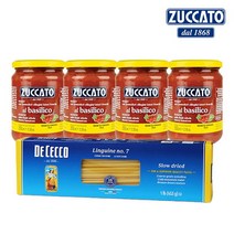 [보라티알] 쥬카토 바질리코 토마토 350g 4병 +데체코 USA 링귀니 453g x 1봉, 상세 설명 참조