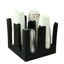 카페 정사각 4구 테이크아웃 컵디스펜서 컵리드 보관