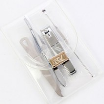 삐삐템 벨금속 BM-991A 3P 투명케이스 손톱깎이 선물 세트 면세점 판매 홍보 판촉 명품 디자인이 미려한 인쇄 스티커 포장 감사 카드, 1