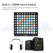 마스터키보드 미디컨트롤러 전자키보드 WORLDE MIDI 컨트롤러 48 64 드럼 패드 USB 백라이트 슬라이더 전자 악기 새로운 선반, 01　64 Audio source
