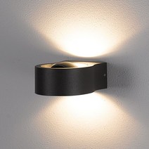 [천삼백케이] [까사라이트] 모모써클벽등 (방수등) (그레이 블랙) + LED내장형, 블랙