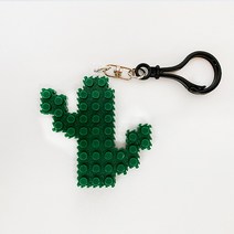 선인장 블럭 키링 만들기가죽키링 - 4인세트 초등학생 미술 놀이 돌봄교실 DIY 키트