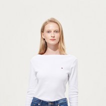 타미힐피거 슬림 보트넥 탑 (T22C6TTO005WT1YCF)