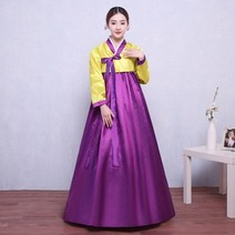 혼주 중년 여성 한복 세트 계량한복 성인 어른 고 여러 가지 빛깔의 전통 한복 드레스 여성 민속 무대 댄스 의상 전통 의상 파티
