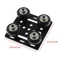 가성비 휴대성 41QA 3D 프린터 부품 2020 V-슬롯 갠트리 플레이트 세트 20mm 알루미늄 프로파일 용 특수 슬라이드 미니 5 호환, Black