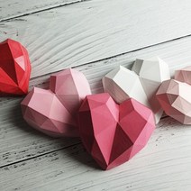 [캔들이케아] 컷팅하트 수제 실리콘 석고방향제 몰드, 컷팅하트(소)