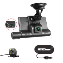 블랙박스 차량용 트럭 미니 외장형 가성비 2023 대시 캠 자동차 DVR 카메라 4 인치 풀 HD 1296P 드라이브, 02 with rear camera_01 64G