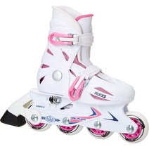 Roces 400687 모델 올랜도 III 키즈 인라인 스케이트 미국 4-7, 화이트/핑크