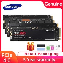 samsung 980pro 솔리드 스테이트 드라이브 500g nvme m.2 2280 ssd 노트북 pcie44 데스크탑 컴퓨터 ps5 1t 2t 970evo plus black, 협력사, 980 프로 250g