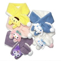산리오 뽀글이 넥워머 극세사 배색 머플러 네키목도리 겨울