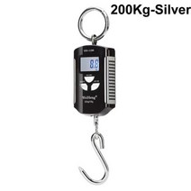 매달림 저울 톤백 산업용 마이크로 크레인 디지털 무게 분리형 휴대용 고하중 후크 스테인레스, 200kg-Silver
