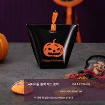 포장 봉지 포장 상자 작은 선물 봉지 호박 유령 휴대용 간식 선물 상자, #1사다리상자블랙호박(10개)리본, 그림 그림