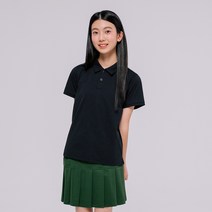 주니어 에어리핏 카라 숏슬리브 여, 130, 130